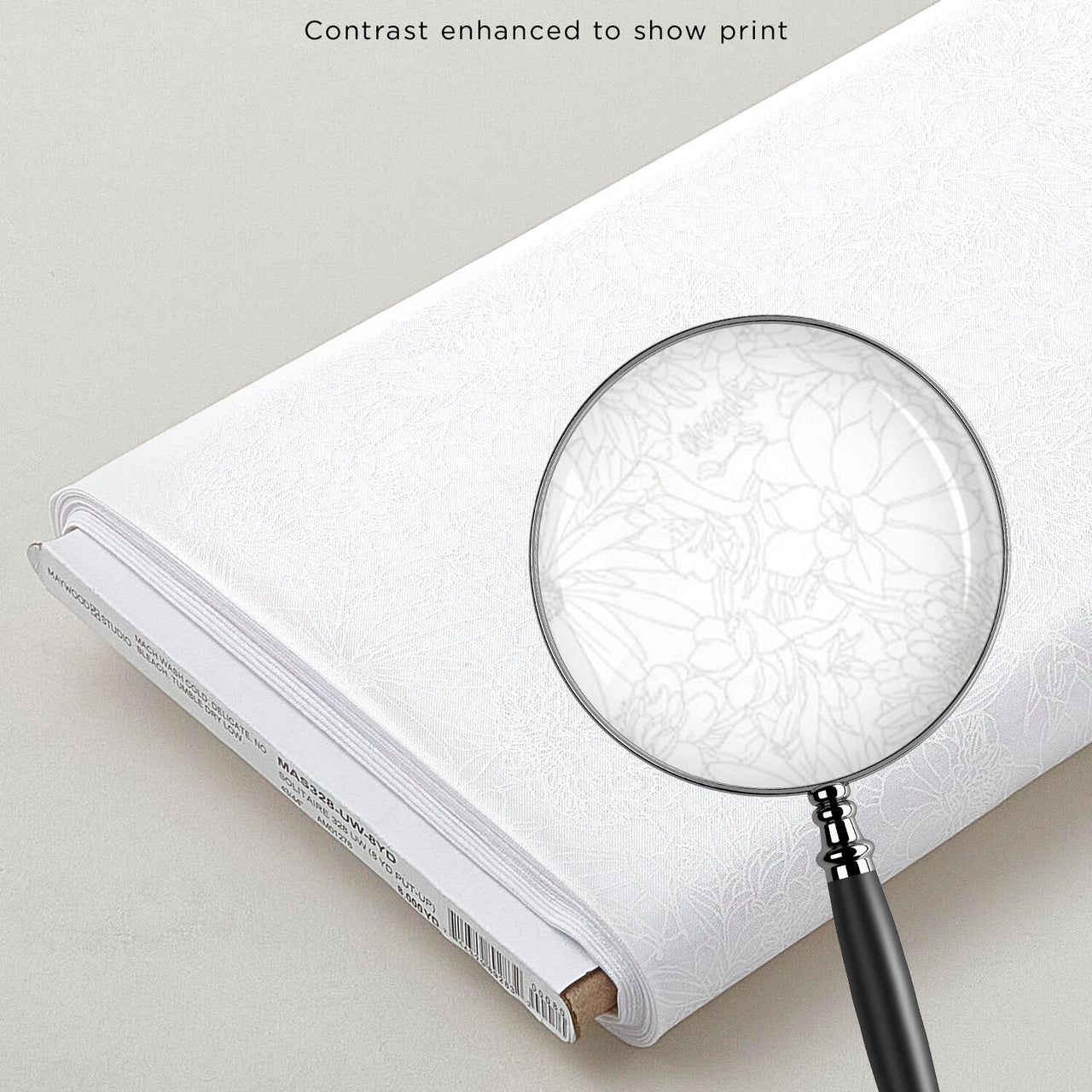 Solitaire Whites - Ultra White Blossom 8 Yard Bolt