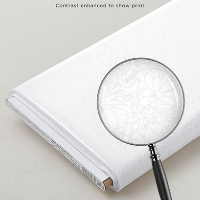 Solitaire Whites - Ultra White Blossom 8 Yard Bolt