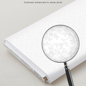 Solitaire Whites - Ultra White Lacy Vines 8 Yard Bolt