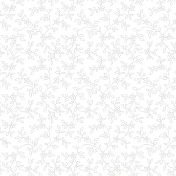 Solitaire Whites - Ultra White Lacy Vines 8 Yard Bolt