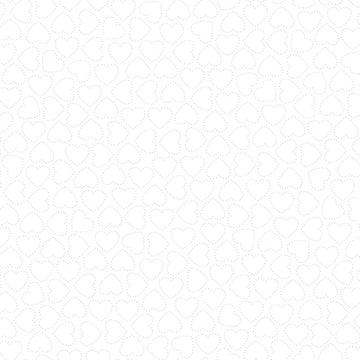Solitaire Whites - Ultra White Hearts 8 Yard Bolt