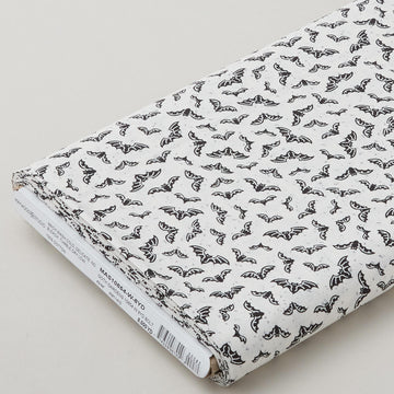 Goth Gardens - Flying Bats White 8 Yard Bolt