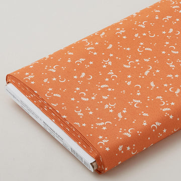 Goth Gardens - Star and Moons Orange 8 Yard Bolt