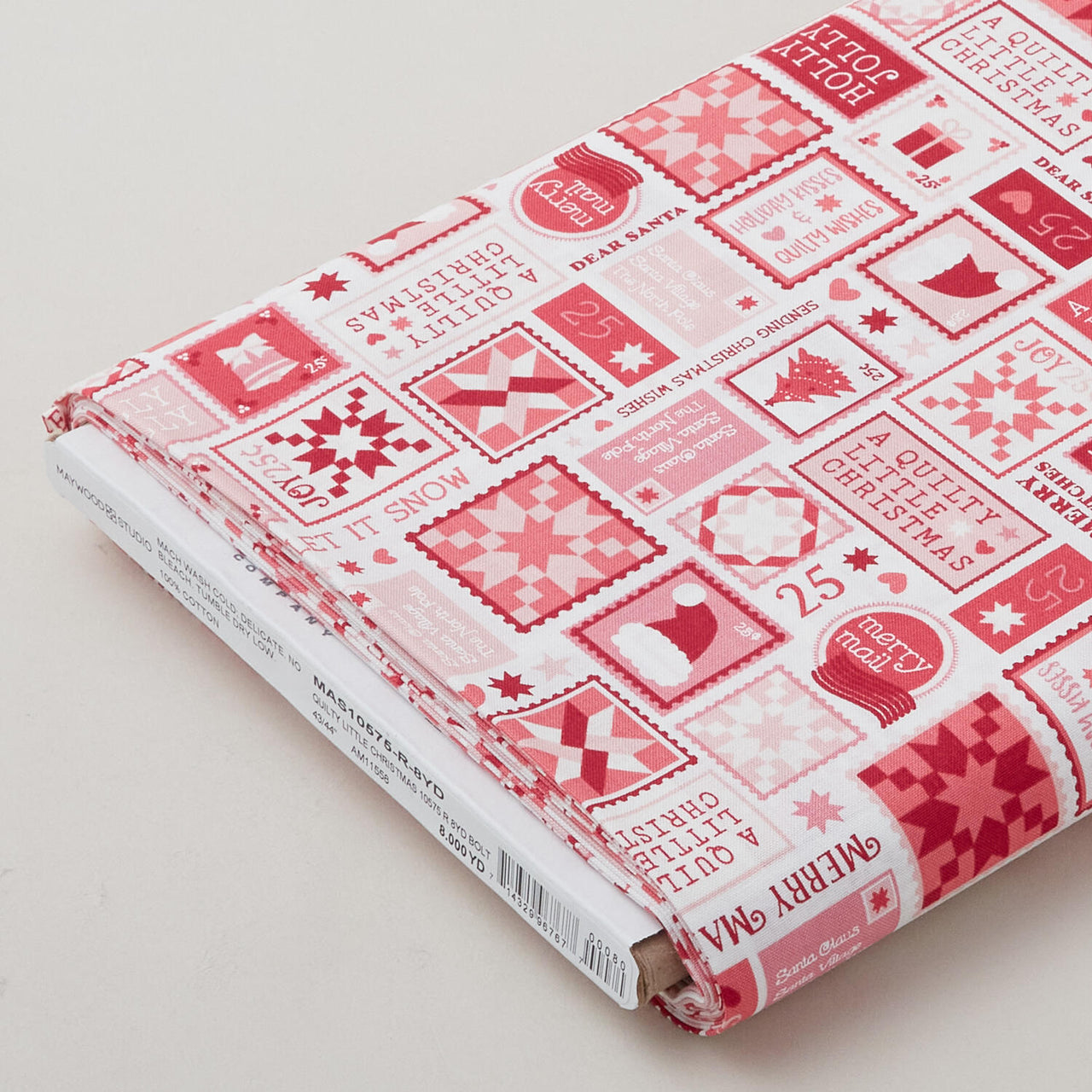 Quilty Little Christmas - Letters Red 8 Yard Bolt