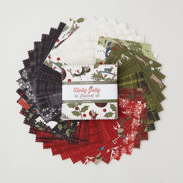Holly Jolly Flannel Charm Pack