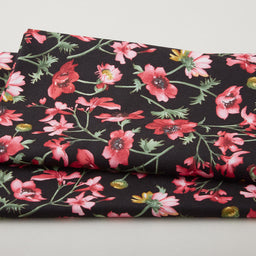 Prose Favorites - Trailing Flowers Black 2 Yard Cut