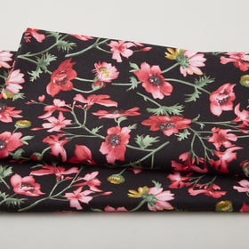 Prose Favorites - Trailing Flowers Black 2 Yard Cut