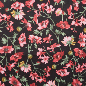 Prose Favorites - Trailing Flowers Black 2 Yard Cut