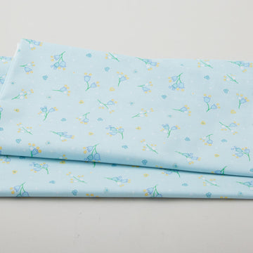 Sunlit Blooms - Tiny Flowers Pale Aqua 2 Yard Cut