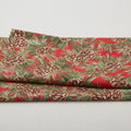 Glad Tidings Favorites - Pinecones Red Metallic 2 Yard Cut