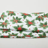 Glad Tidings Favorites - Holly White Metallic 2 Yard Cut