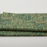 Glad Tidings Favorites - Paisley Green Metallic 2 Yard Cut