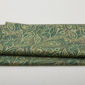 Glad Tidings Favorites - Paisley Green Metallic 2 Yard Cut