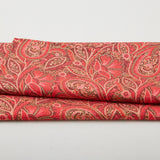 Glad Tidings Favorites - Paisley Red Metallic 2 Yard Cut