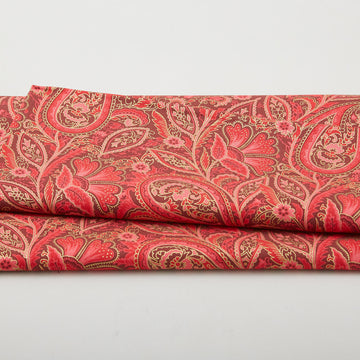 Glad Tidings Favorites - Paisley Red Metallic 2 Yard Cut