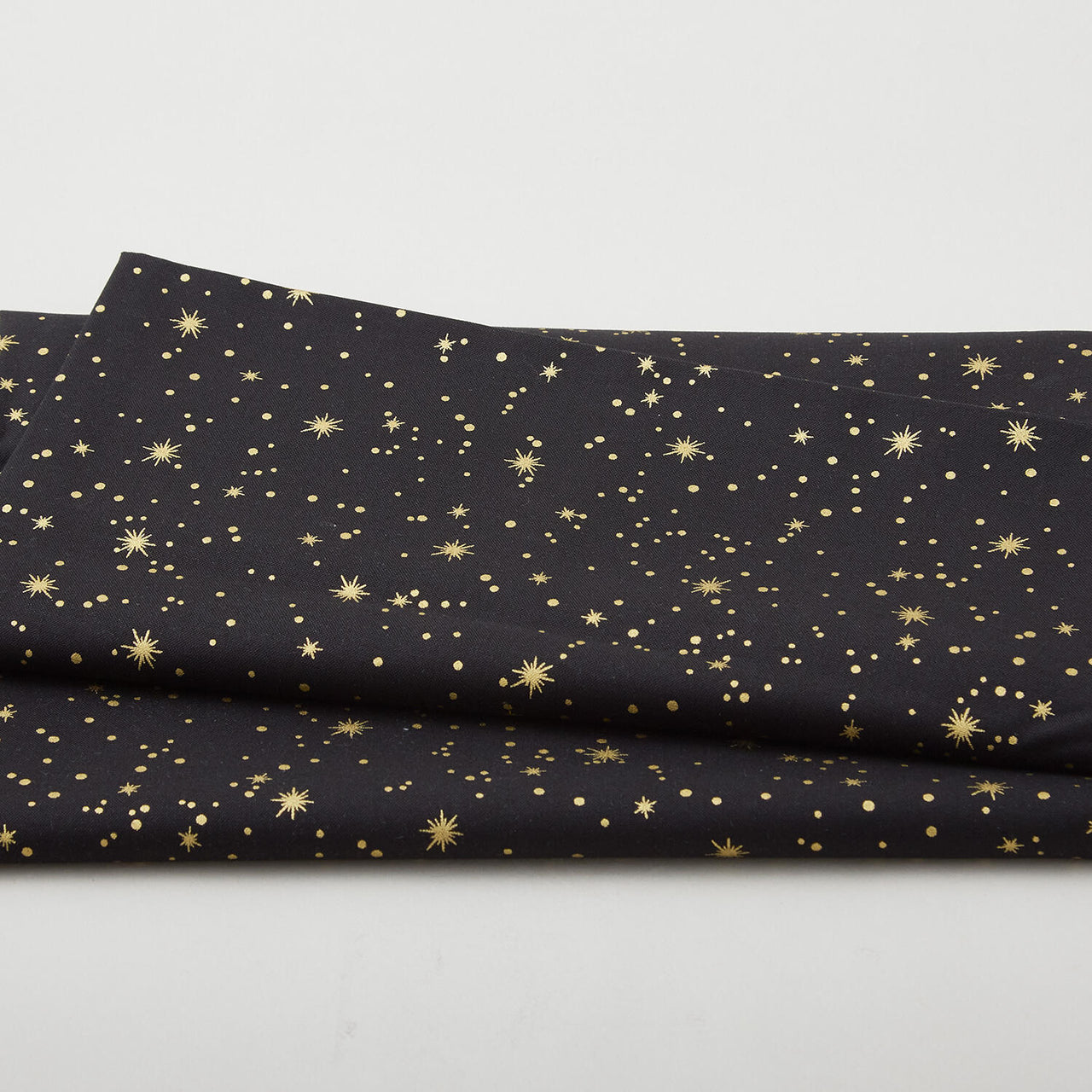 Glad Tidings Favorites - Stars Black Metallic 2 Yard Cut