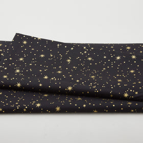 Glad Tidings Favorites - Stars Black Metallic 2 Yard Cut
