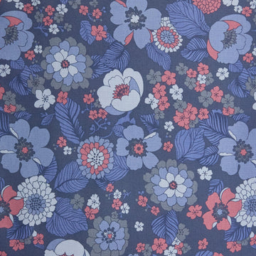 Carnaby Street - Focal Floral Navy 2 Yard Cut