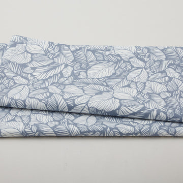 Carnaby Street - Leaves Cream/Blue 2 Yard Cut