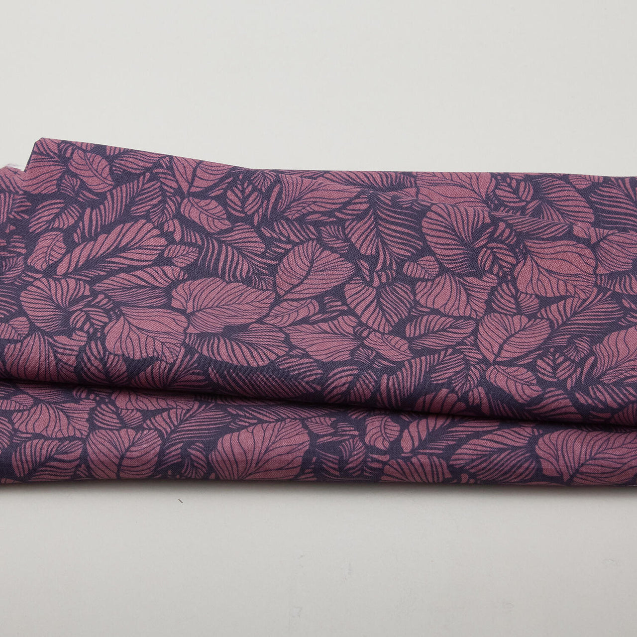 Carnaby Street - Leaves Berry/Navy 2 Yard Cut