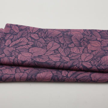 Carnaby Street - Leaves Berry/Navy 2 Yard Cut