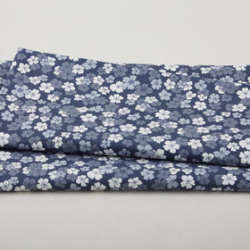 Carnaby Street - Flower Petals Navy 2 Yard Cut