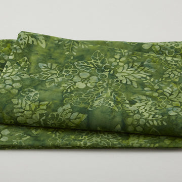 Java Batiks - Verdant Posies Green 2 Yard Cut