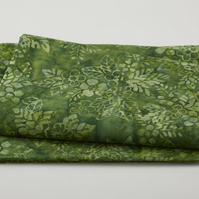 Java Batiks - Verdant Posies Green 2 Yard Cut