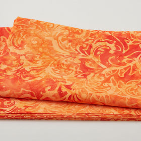 Java Batiks - Orange Scroll Orange 2 Yard Cut