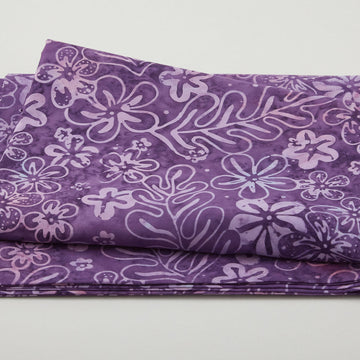 Java Batiks - Amethyst Floral Purple 2 Yard Cut