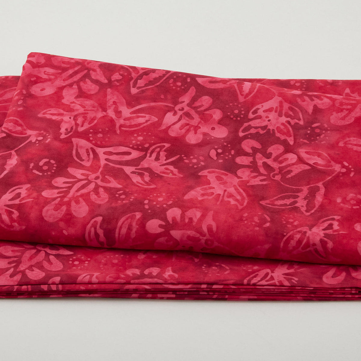Java Batiks - Crimson Flourish Red/Pink 2 Yard Cut