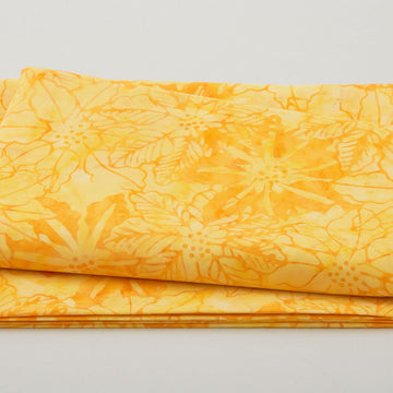 Java Batiks - Canary Bloom Yellow 2 Yard Cut
