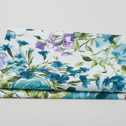 Bloom On Favorites - Large Focal Floral Aqua 2 Yard Cut