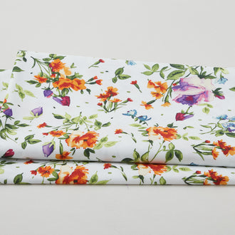 Bloom On Favorites - Spaced Floral Ultra White 2 Yard Cut