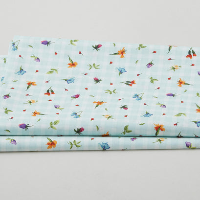 Bloom On Favorites - Ditsy Floral Aqua 2 Yard Cut