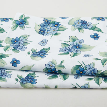 Watercolor Hydrangeas Favorites - Hydrangea Posy Blue 2 Yard Cut