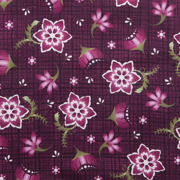 Amour Favorites - Stylized Floral Deep Plum 2 Yard Cuts