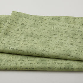 Amour Favorites - Romantic Words Green 2 Yard Cuts