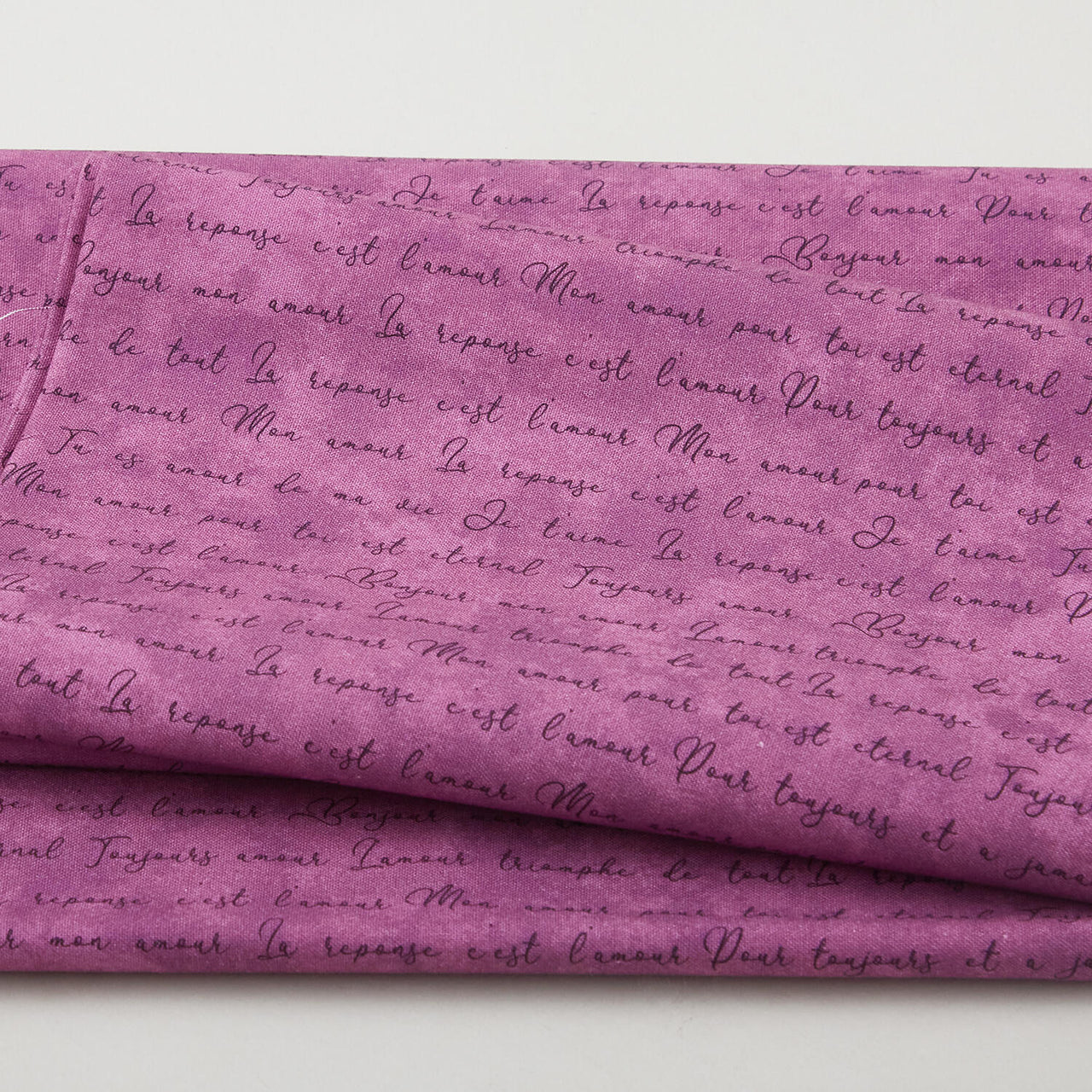 Amour Favorites - Romantic Word Plum 2 Yard Cuts