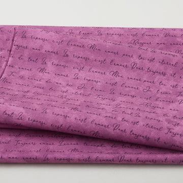 Amour Favorites - Romantic Word Plum 2 Yard Cuts