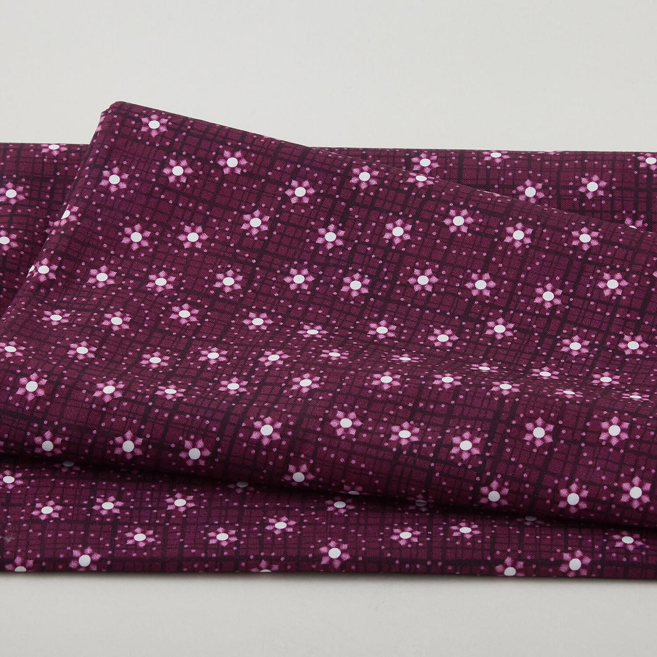 Amour Favorites - Tiny Flowers Deep Plum 2 Yard Cuts