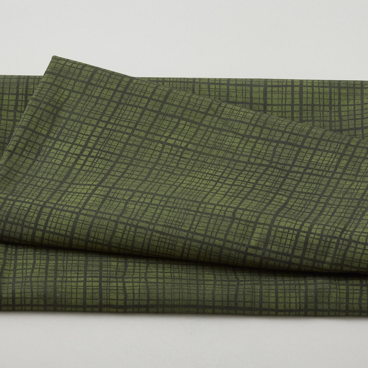 Amour Favorites - Plaid Texture Dark Green 2 Yard Cuts