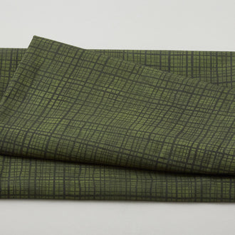 Amour Favorites - Plaid Texture Dark Green 2 Yard Cuts