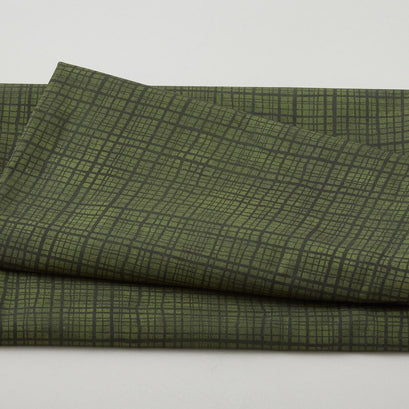 Amour Favorites - Plaid Texture Dark Green 2 Yard Cuts
