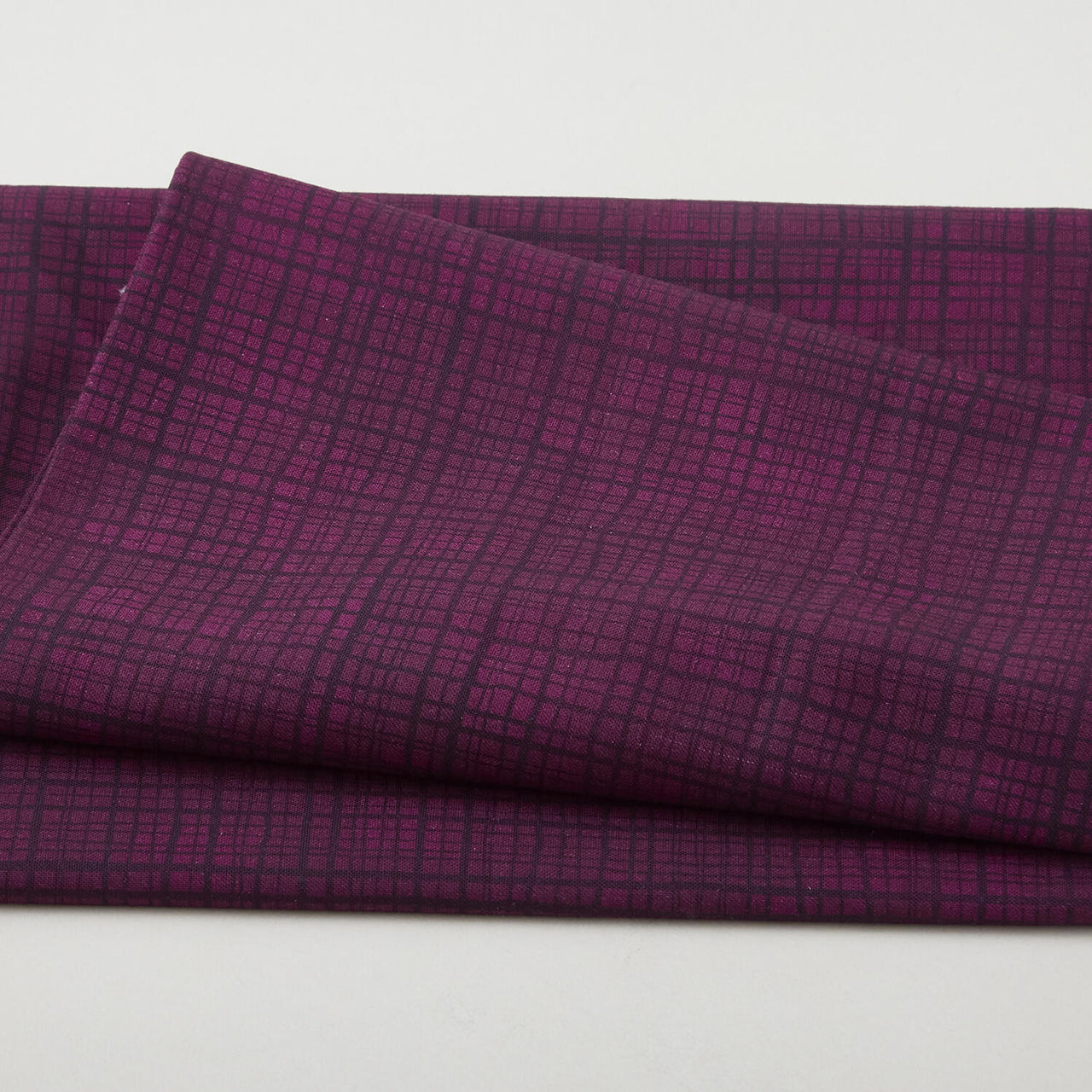 Amour Favorites - Plaid Texture Deep Plum 2 Yard Cuts