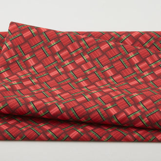 Evergreen Bows Favorites - Bias Plaid Red 2 Yard Cuts