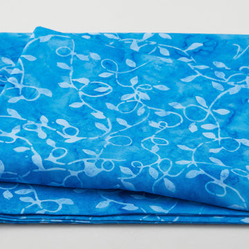 Java Batiks - Delicate Vine Blue 2 Yard Cut