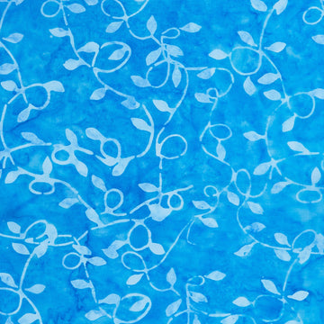 Java Batiks - Delicate Vine Blue 2 Yard Cut