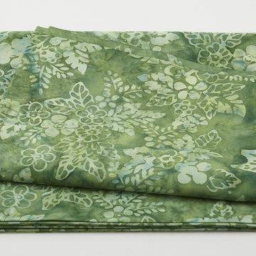 Java Batiks - Verdant Posies Green 2 Yard Cut