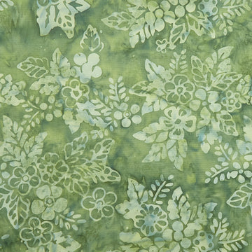 Java Batiks - Verdant Posies Green 2 Yard Cut